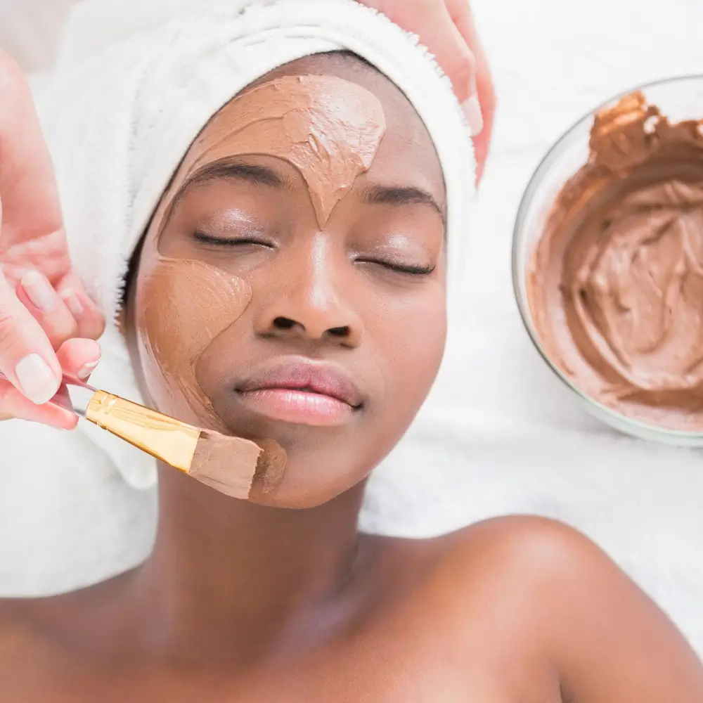 black woman relaxing getting a custom facial at the skin maven of los gatos