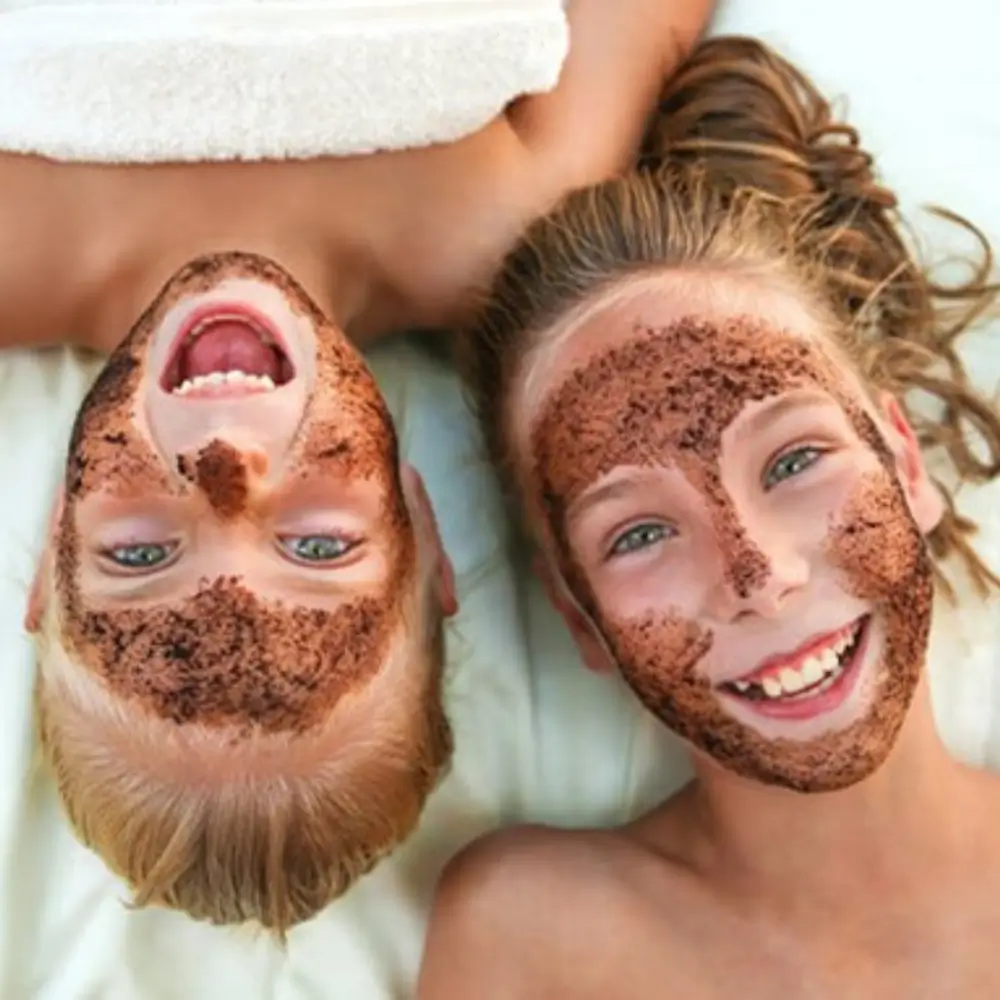 two teen girls laughing enjoying their Los Gatos acne facial at The Skin Maven. Acne treatment and skincare!